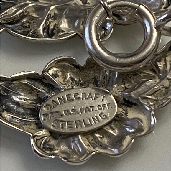 VTG Danecraft Double Flowers Sterling Bracelet - Picture 3 of 5